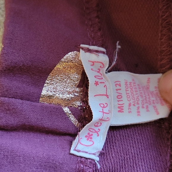 Bundle Old navy, colette lilly mauve stretch pants with hearts both size 12 - Picture 7 of 8